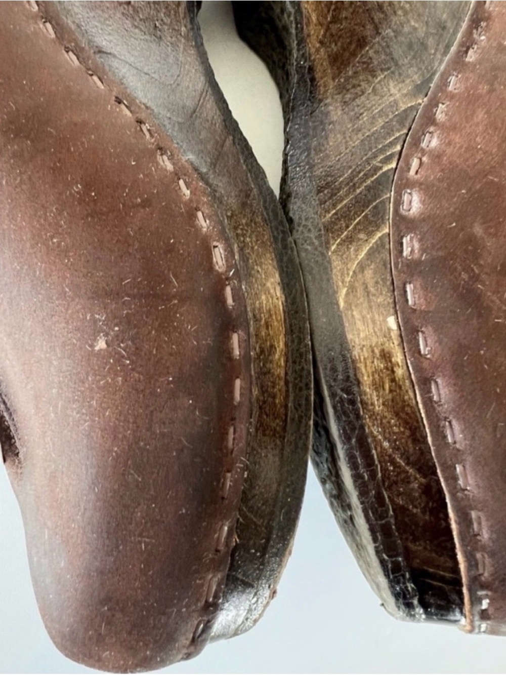 Sven Brown Leather Front Seam Mules Clogs 38 7.5-8 - Picture 8 of 14